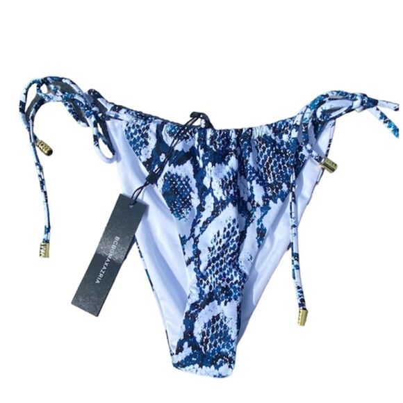 BCBGMaxAzria Snakeskin Printed Triangle Swim Set - Picture 3 of 11